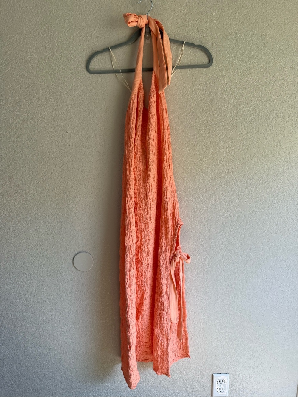 NEW Free People Sea Foam Coral Orange Midi Dress